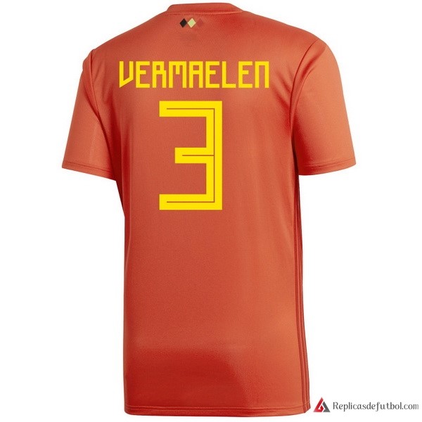 Camiseta Seleccion Belgica Primera equipación Vermaelen 2018 Rojo